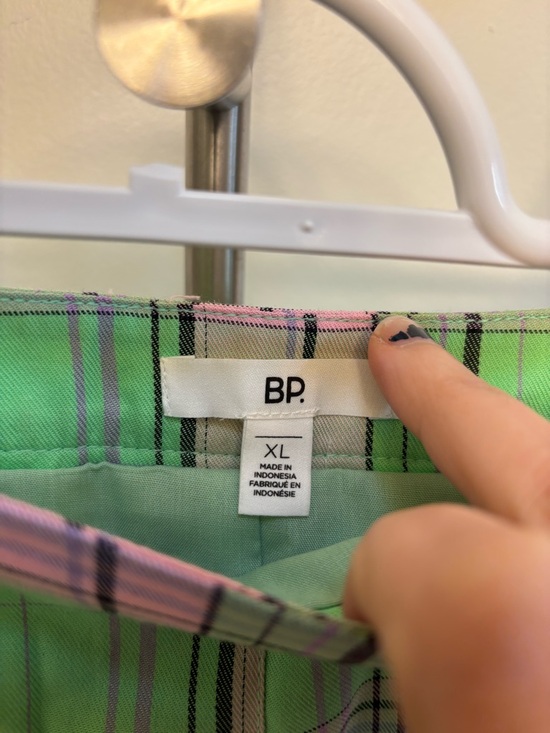 bp Pleated Plaid Mini Skirt Size XL Green Pink Y2K Preppy School Sorority NWT - Picture 2 of 9